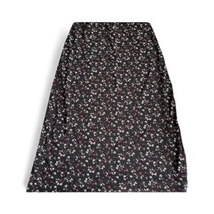 Dark Floral Long Skirt Fairycore Skirt - Medium Y2K